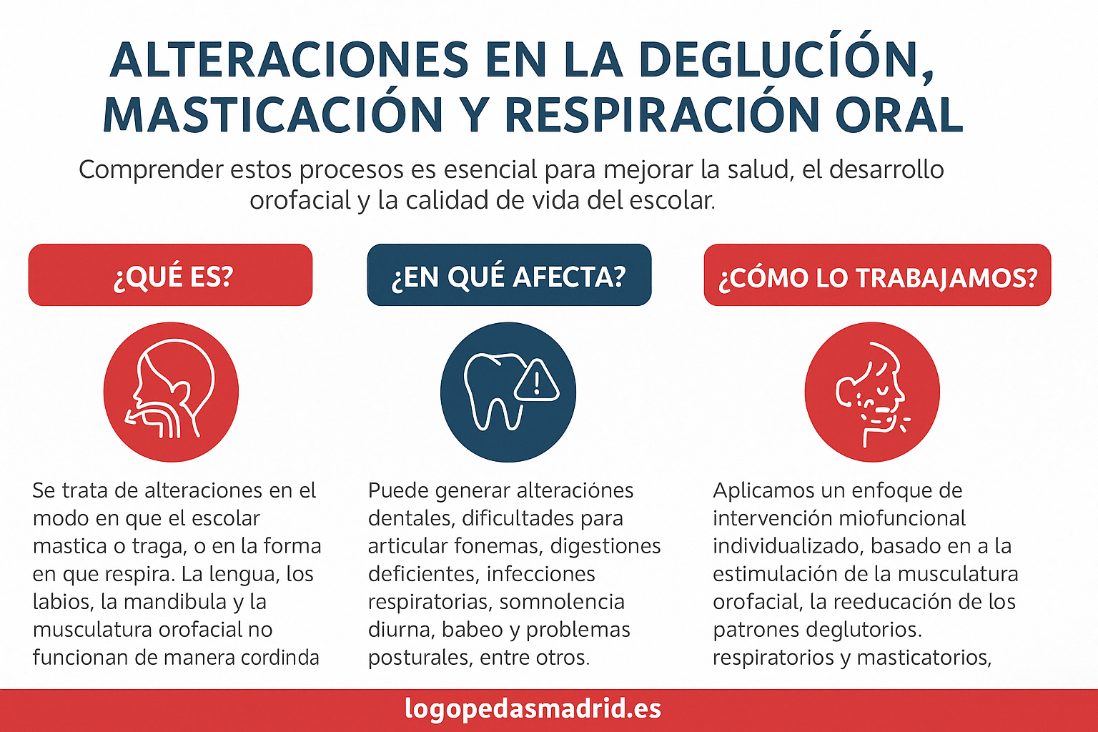 Deglución y masticación en logopedia
